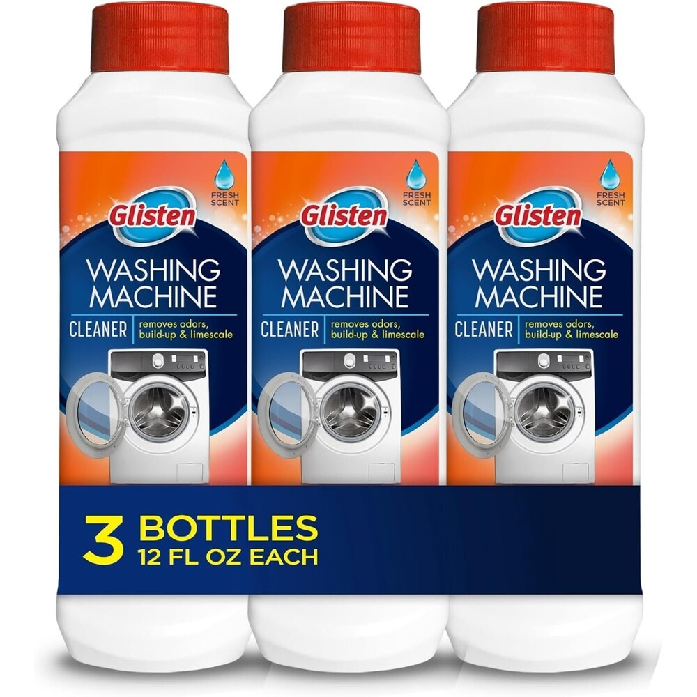 3-Pack Glisten Washing Machine Cleaner Helps Remove Odor Buildup Limescale 12oz